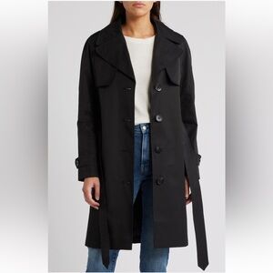 Via Spiga women’s Black Trench Coat-water‎ resistant zise X-Large